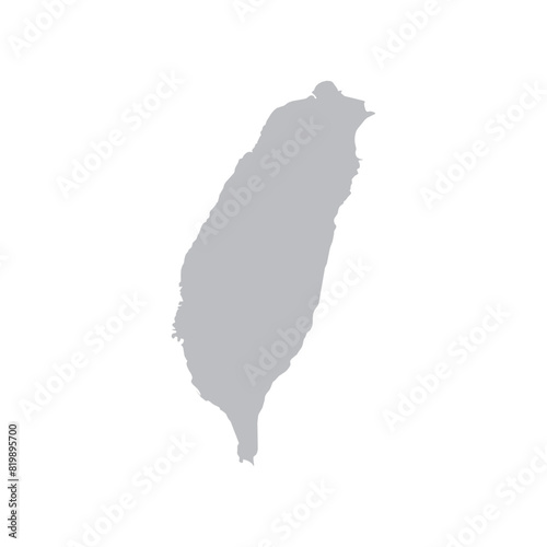 Simple Taiwanese Map Icon. Taiwan Map. Formosa. Vector.