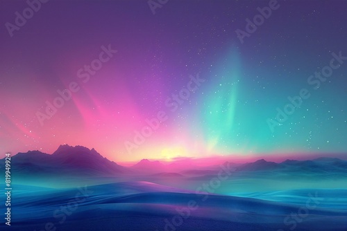 Digital artwork of pretty violet, blue, green and purple colored background