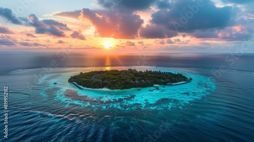 Thinadhoo Island in Thinadhoo, Maldives