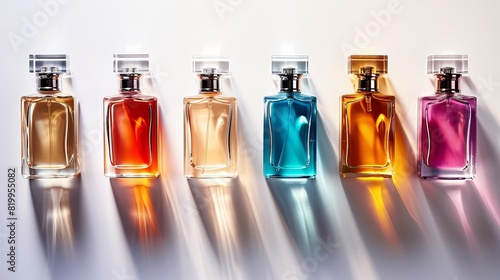 A bespoke fragrance creation session in a high-end perfumery, illustrating wealth.,space for text,,isolated on white background
