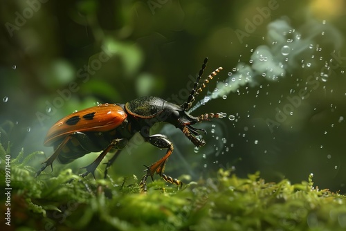 A beautiful and unique photograph of a bombardier beetle