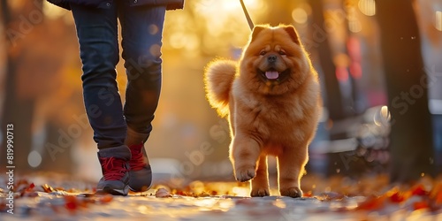 Chow Chow dog excitedly anticipates walk while gazing at owner. Concept Animal Photography, Pet Moments, Dog Breeds, Daily Walks, Excited Chow Chow