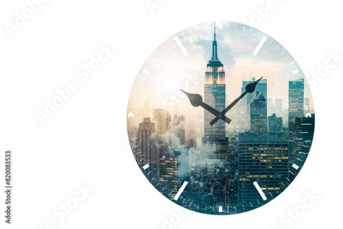 Clock, double exposure