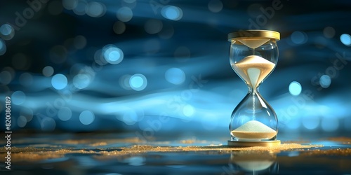 The Unidirectional Flow of Time: A Comparison to an Hourglass. Concept Philosophy of Time, Hourglass Metaphor, Linear Time, Temporal Direction, Time Perception