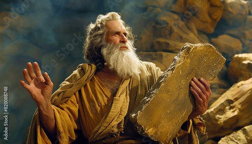 Moses Holding the Stone Tablets.