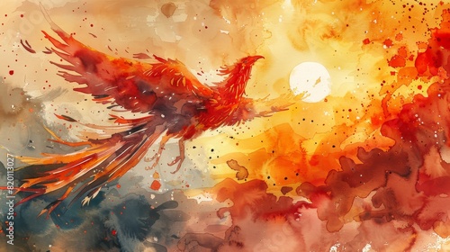 A phoenix is a mythical bird that is said to rise from the ashes of its predecessor