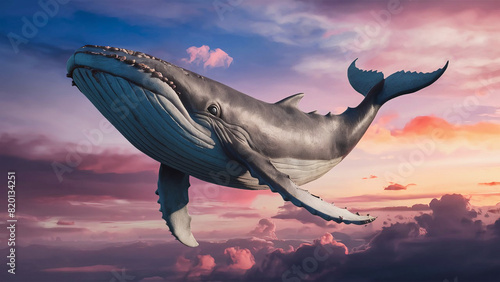 Fantasy whale in the sky 