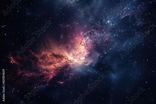 Amazing cosmic scene with stars and planets