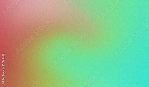 Grainy noise gradient background blends from gentle red to mint green