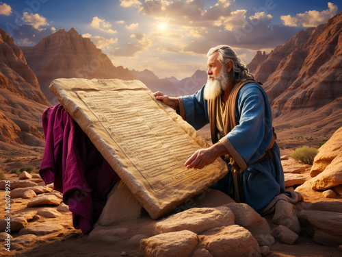 Moses presents the 10 commandments