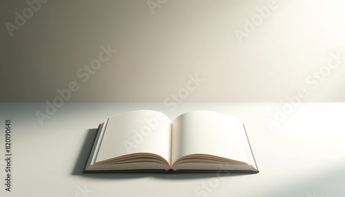 An open book with blank pages, inviting creativity and imagination