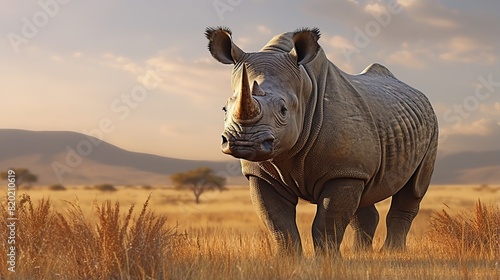 Western Black Rhinoceros - Declared extinct, African herbivore species.