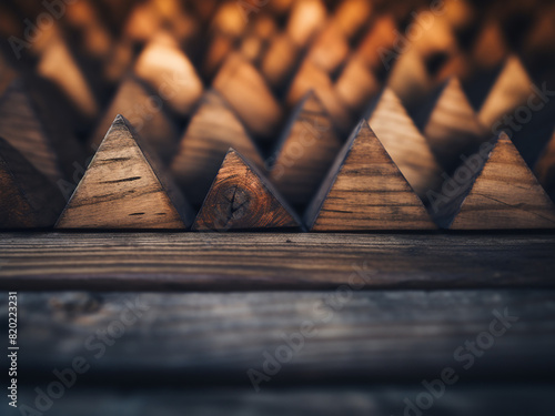 Soft wood texture with triangular bokeh