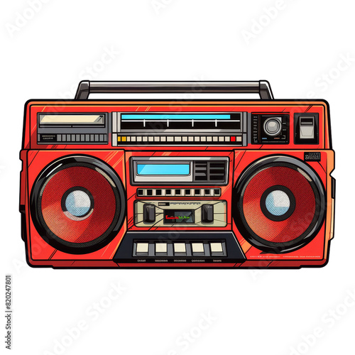 a sticker of Radio electronics boombox stereo