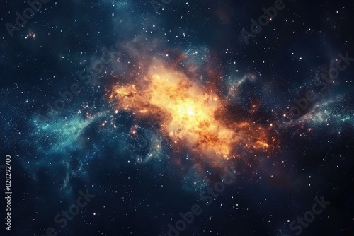 Stunning galaxy with stars and planets in space