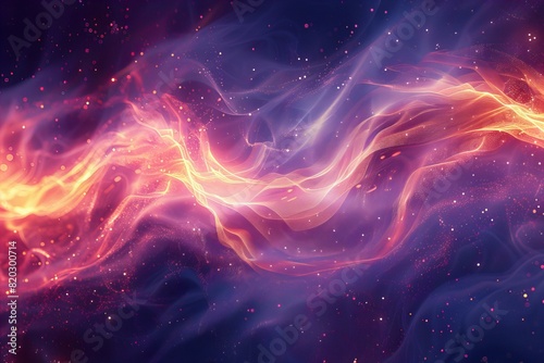 Colorful swirling fire and smoke in close-up