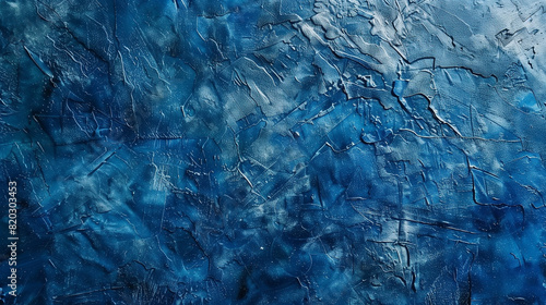 Abstract Painting in Blue and White