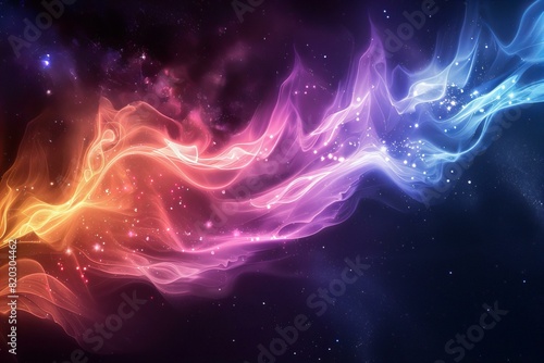 Close-up of vibrant fire and swirling smoke