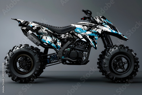 Dynamic & Bold YFZ450 Custom Graphics: An Embodiment of Speed and Adventure in Abstract Art