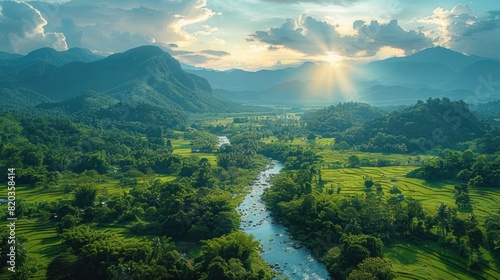 Bird's-eye perspective of the picturesque Pai Canyon