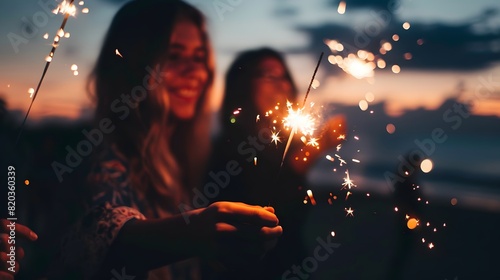 the women are setting off fireworks