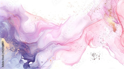3D illustration abstract marble pink watercolor paint texture background. Generated AI image