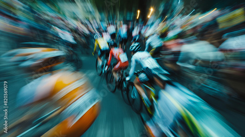 blurred shot of cycle race 