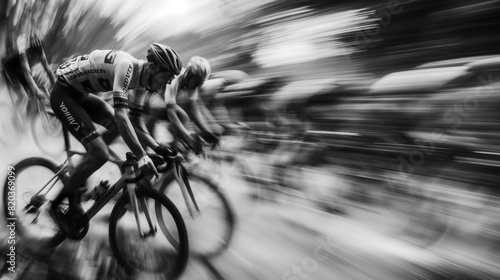 blurred shot of cycle race 