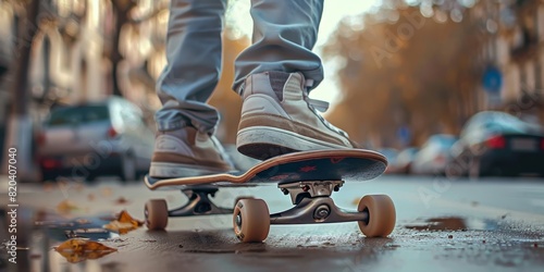 skateboard in the street 