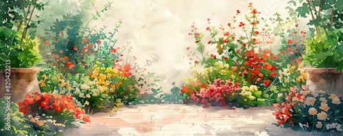 flower in watercolor