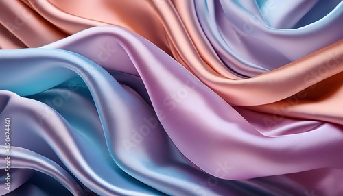 Elegant Flowing Multicolored Silk Fabric Background