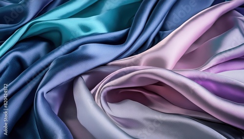 Luxurious Colorful Silk Fabric Texture