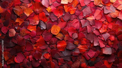 Seasonal abstract background with texture red, resembling autumn leaves through scattered squares, perfect for autumn-themed designs and artistic projects