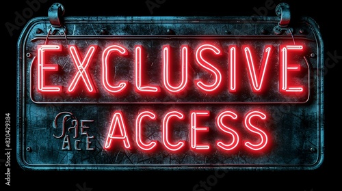 “EXCLUSIVE ACCESS” wallpaper - background - graphic resource - neon light 