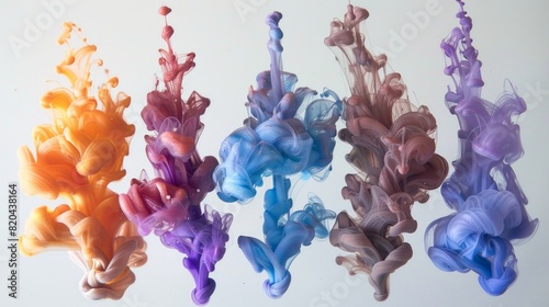 dye ink particles in liquid and gaseous form, AI Generative