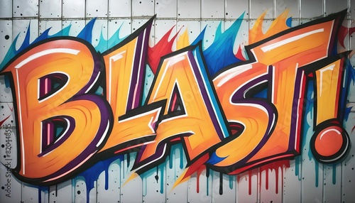 Colorful Graffiti Artwork With Word Blast