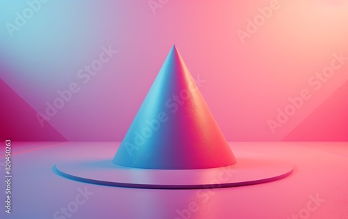 Cone Abstract background A 3D shape with a circular base and a single vertex
