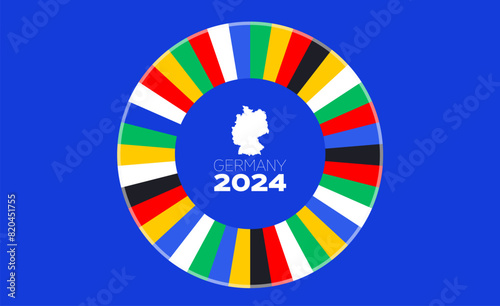 Germany european soccer competition 2024. Vector banner design