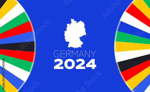 Germany european soccer competition 2024. Vector banner design