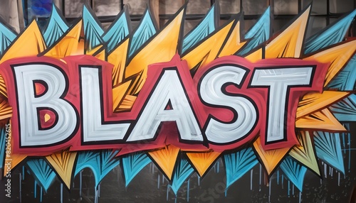 Street Art Graffiti with 'BLAST' Text