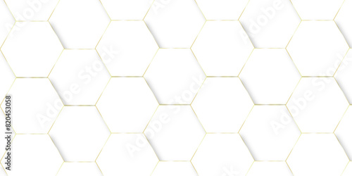 White hexagon geometric texture Seamless creative geometric Pattern hexagonal background. white abstract hexagon wallpaper or background. 3D Futuristic abstract honeycomb mosaic texture.