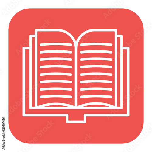 Novel vector icon. Can be used for Literature iconset.