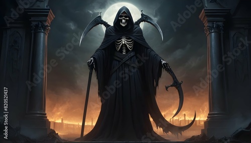 The grim reaper standing at the gates of the under upscaled_5