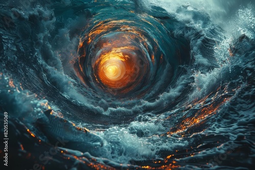 A whirlpool is a dangerous, rotating column of water that can form in rivers, lakes, and oceans