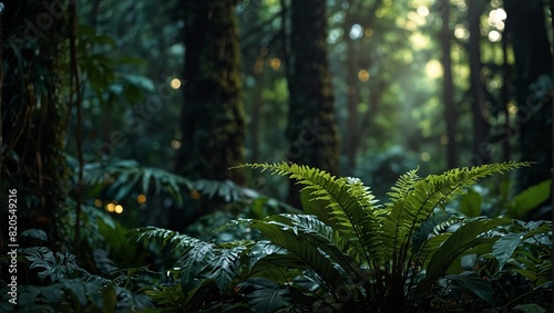 Lush foliage thrives in the depths of the jungle.