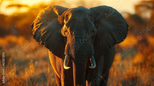 elephant in golden light setting sun symbolizes unforgettable experience african safari
