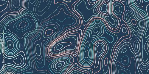 Topographic map backdrop. Conditional geography scheme and the terrain path. Contour line abstract background. Topography and geography map grid abstract backdrop.
