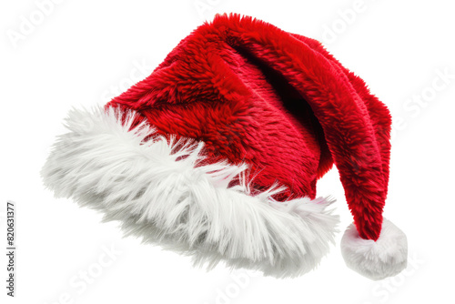 santa claus christmas xmas hat, isolated on white or transoarent png