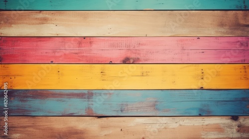 Textured background with colorful, multicolored wooden boards
