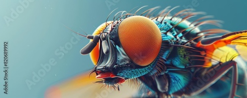 Closeup of a flys mouthparts